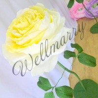 Ростовой цветок из бумаги "Роза желтая"